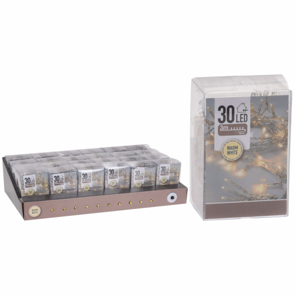 Světla vánoční 30 LED žárovek teplá bílá