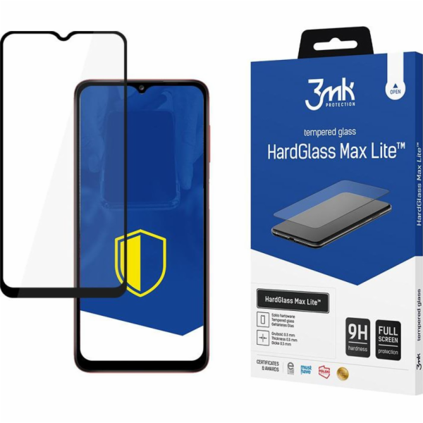 3MK Samsung Galaxy A02s Black - 3mk HardGlass Max Lite