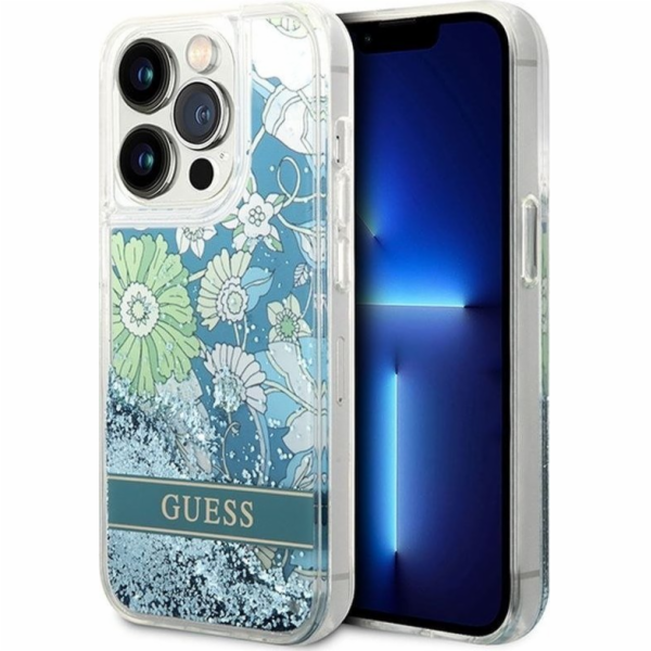 Pevné pouzdro Guess Guess Flower Liquid Glitter pro iPhon...