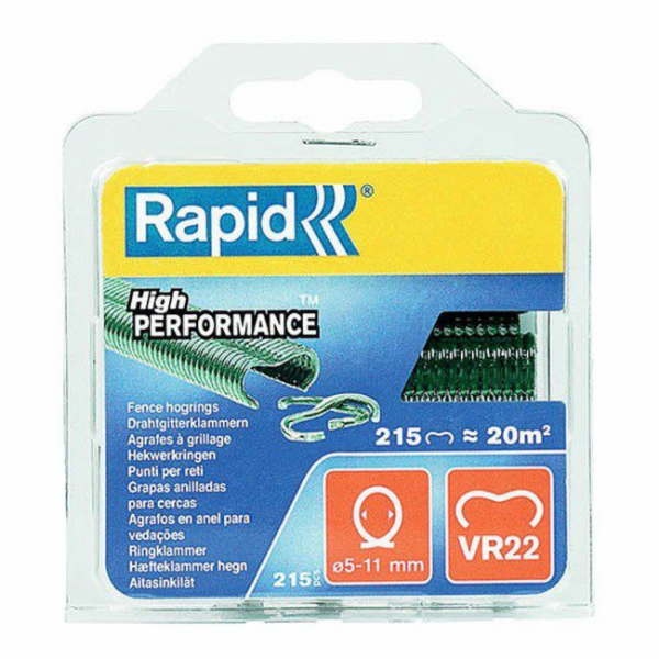 Rapid VR22 zelené plotové sponky 215 ks.