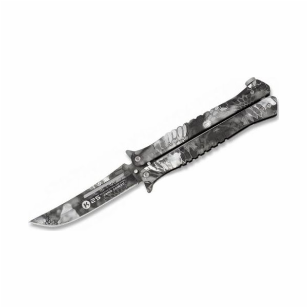 K25 Nůž motýl K25 02142 Balisong Phyton Black univerzální