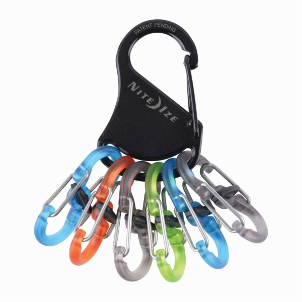 Nite Ize KeyRack z nerezové oceli + 6x mikro karabina mix...