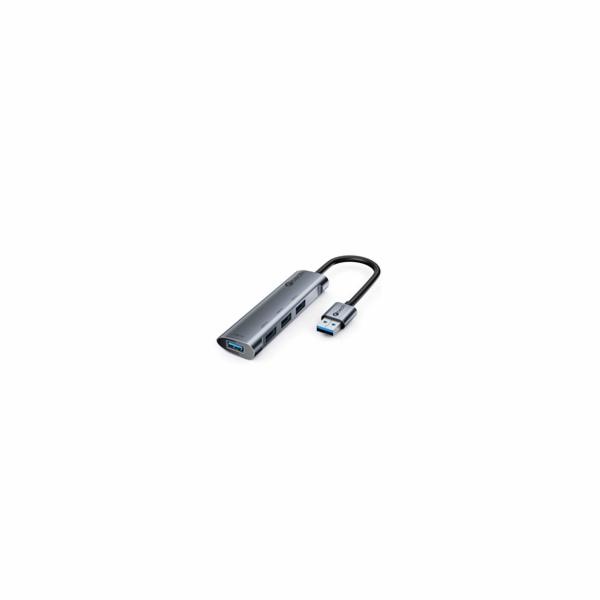 C-TECH UHB-U3-AL, USB Hub, 4x USB 3.2 Gen 1, hliníkové tělo