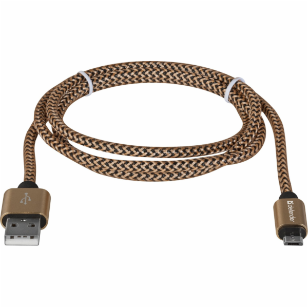 USB USB -A Defender Cable - MicrousB 1 M Zloty (87800)