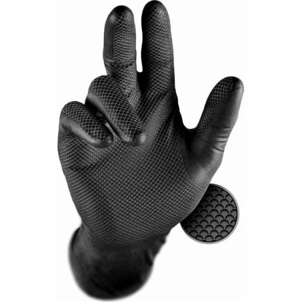 Grippaz Nitril Gloves Grippaz 246 Černé 50 kusů bl