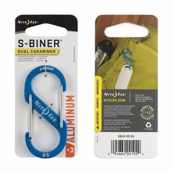 NiteIze Nite Ize S-Biner Aluminium #3 Blue