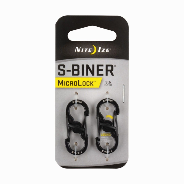 Nite Ize S-Biner MicroLock karabina z nerezové oceli čern...