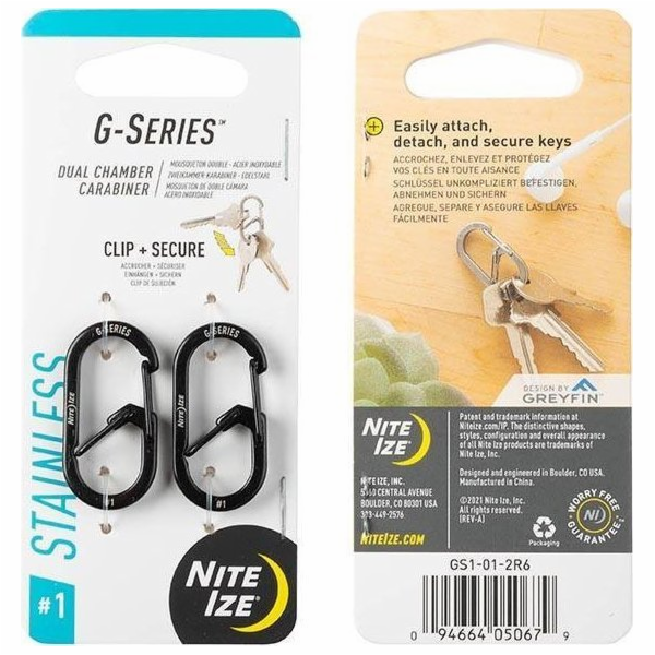 NiteIze Sada černé pušky Nite Ize G-Series 1 2 balení