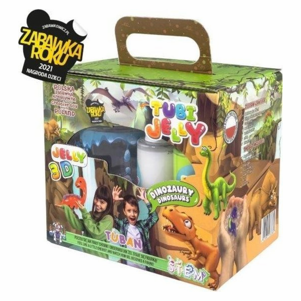 TUBAN Tubi Jelly set 6 barev + malé akvárium - Dinosauři