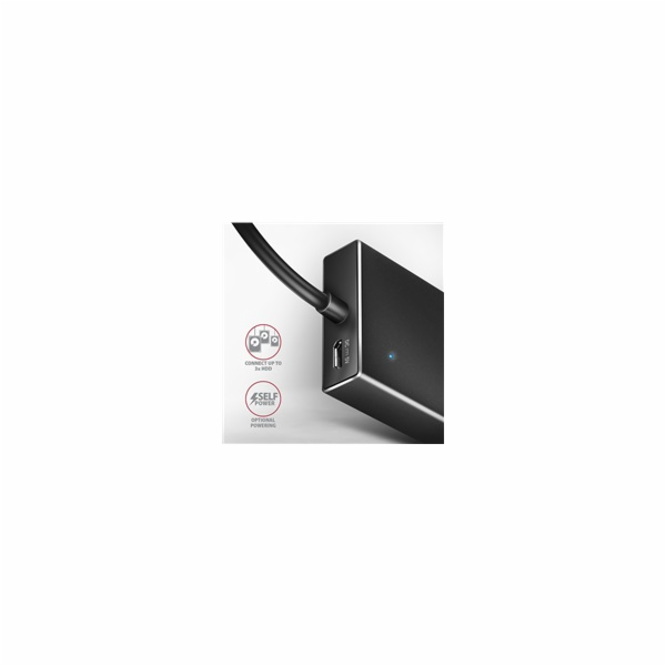 AXAGON HUE-F7A, 7x USB 3.2 Gen 1 ALU FLAT CHARGING hub, m...
