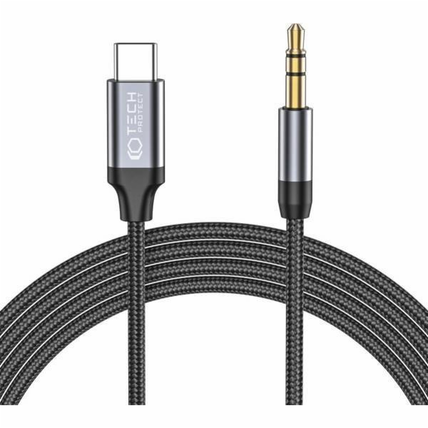 Tech-Protect USB-C USB kabel – Mini Jack 3,5 mm 1 m černý...