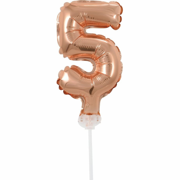 Godan Balloon 13cm fólie na hůl 5 růžově zlato