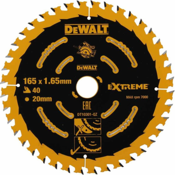 Pilový kotouč Dewalt 165x20mm, 40 zubů (DT10301-QZ)