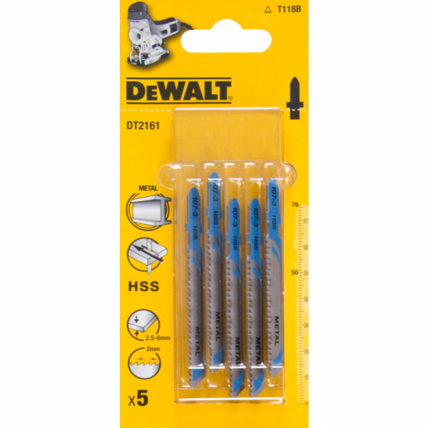 Dewalt Listy do skládačky typ T HSS76x50mm 5 ks. pro kov ...