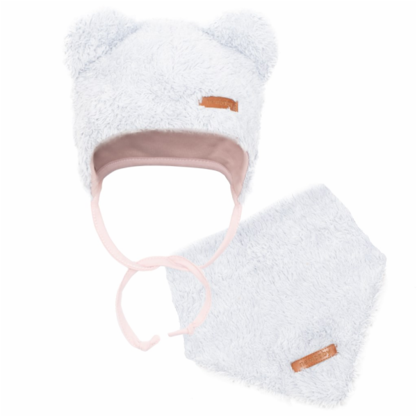 Zimní kojenecká čepička s šátkem na krk New Baby Teddy be...