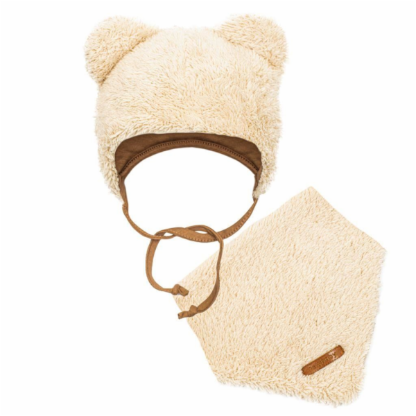 Zimní kojenecká čepička s šátkem na krk New Baby Teddy be...