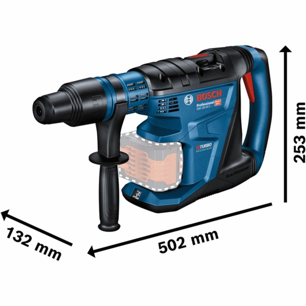 Aku vrtací kladivo BITURBO GBH 18V-40 C Profesionální solo