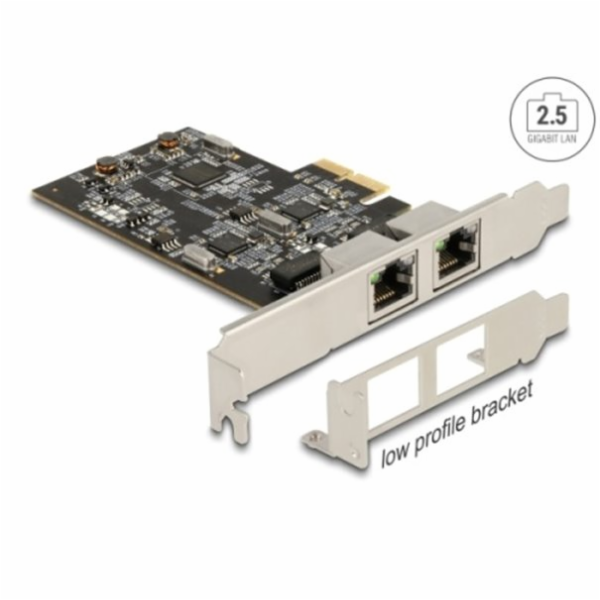 DeLOCK PCI Express x2 karta na 2 x RJ45 2,5 Gigabit, LAN ...