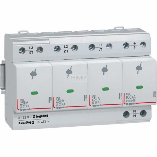 Legrand Svodič přepětí Legrand 412283 B Typ 1 4P 25kA 350...
