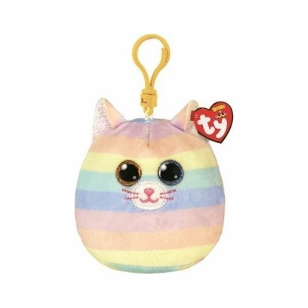 Klíčenka TY Mascot TY Squish-a-Boos HEATHER - duhová kočk...