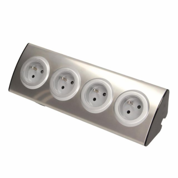 Orno Nábytková zásuvka 4x230V INOX