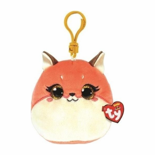 Klíčenka TY Mascot TY Squish-a-Boos ROXIE - růžová liška ...