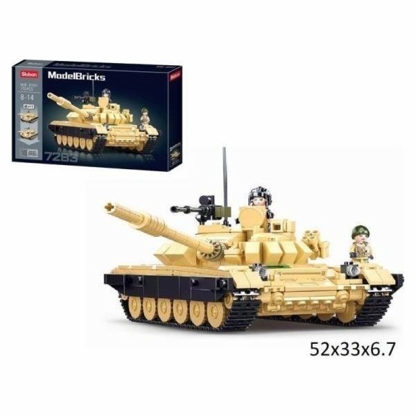 Gazelo blokuje Sluban Army Brown Tank 770EL. 185793 Gazelo