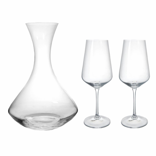 Karafa 1,5 l + 2 sklenice na víno 450 ml SANDRA
