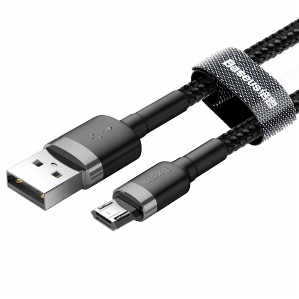 Kabel Baseus Cafule 2,4A 1m Micro USB (šedý/černý)