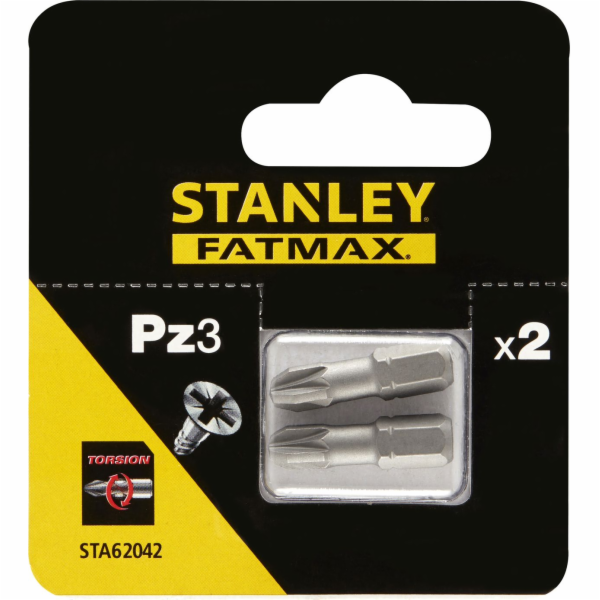 Šroubovací bity Stanley Torsion PZ3x25mm 2 ks. (STA62042)