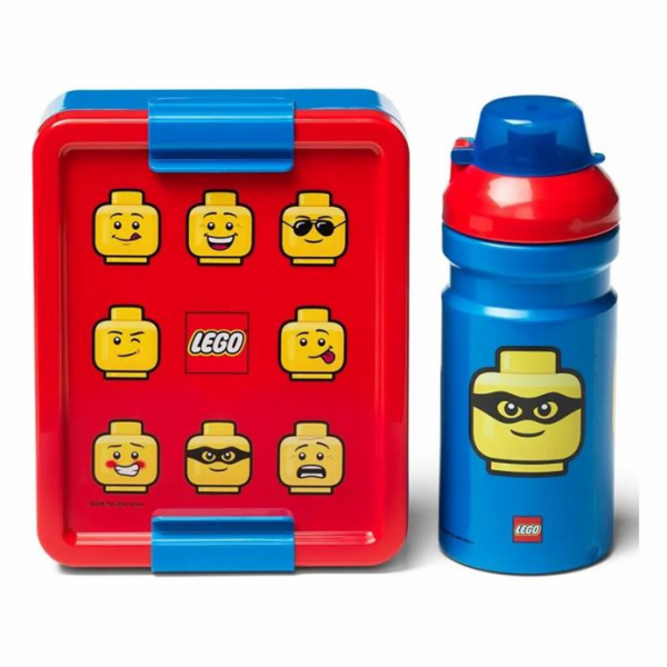 Box svačinový 20 x 17,3 x 7,1 cm + láhev 390 ml, PP + sil...