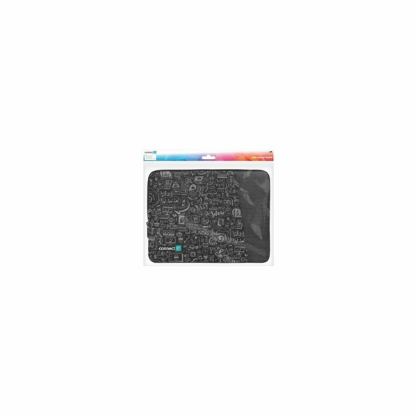 CONNECT IT Doodle pouzdro pro notebook 15.6", ČERNÉ