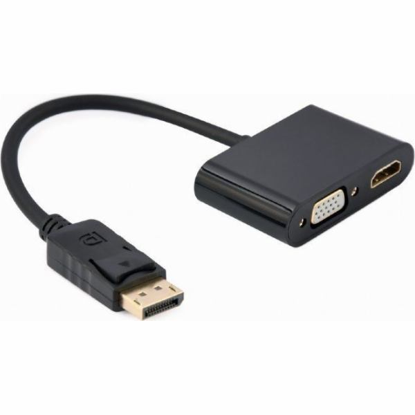 Gembird adaptér DisplayPort (M) na HDMI (F) + VGA (F), ká...