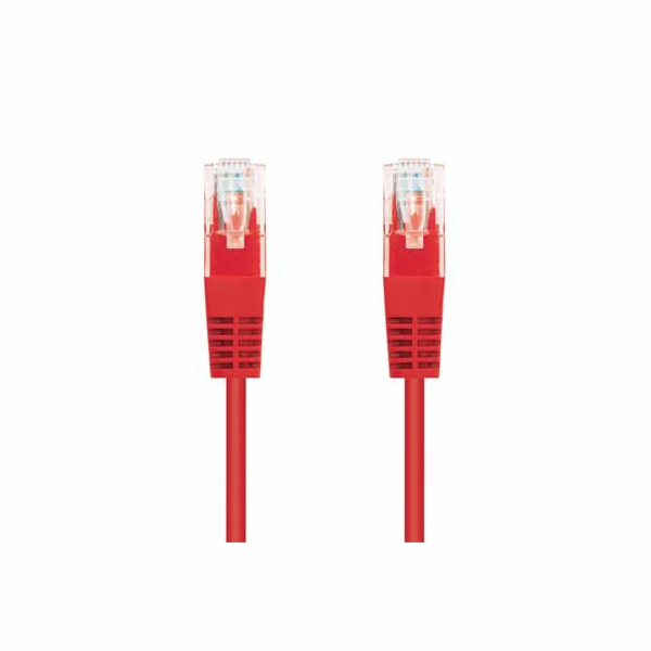 C-TECH kabel patchcord Cat5e, UTP, červený, 2m