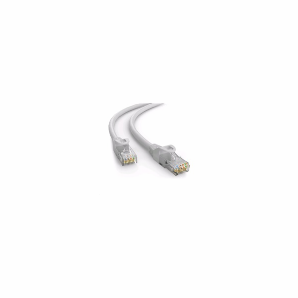 C-TECH kabel patchcord Cat6e, UTP, šedý, 15m