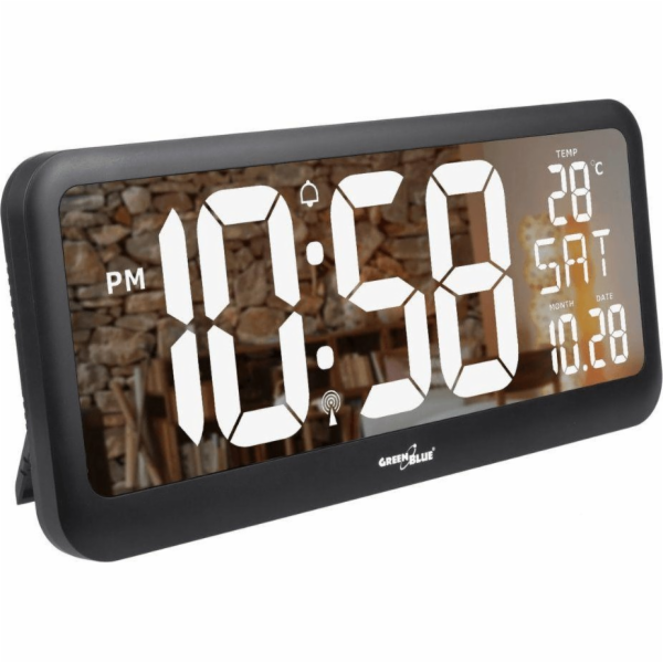 LCD nástěnné hodiny s teplotním čidlem GB214