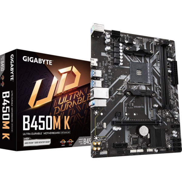 GIGABYTE MB Sc AM4 B450M K, AMD B450, 2xDDR4, 1xHDMI, mATX
