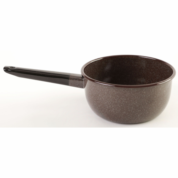 Rendlík smalt 16 cm/1,5 l s rukojetí Olymp hnědý granit