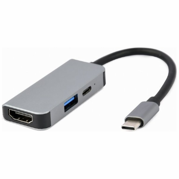 Gembird A-CM-COMBO3-02 USB Type-C 3-in-1 multi-port adapt...