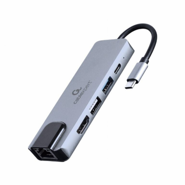 Gembird Adapter wieloportowy USB-C 5w1, PD, HDMI, USB 3.1...