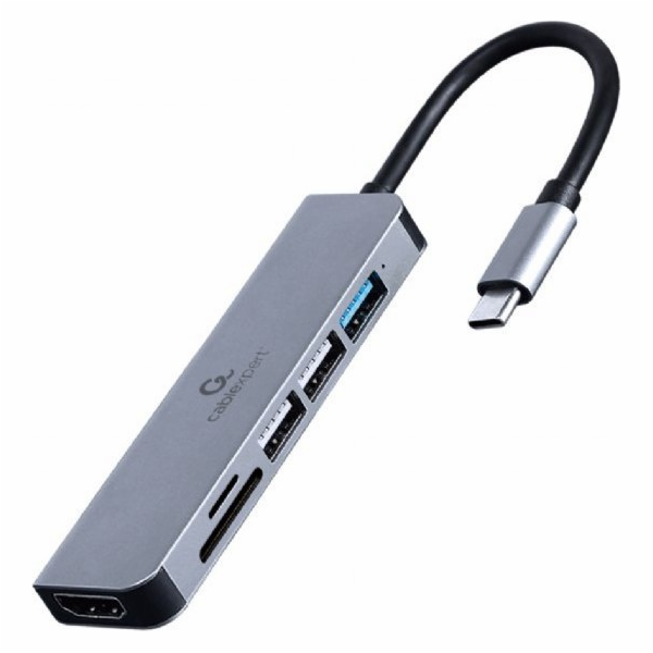 Gembird A-CM-COMBO6-02 notebook dock/port replicator Wire...