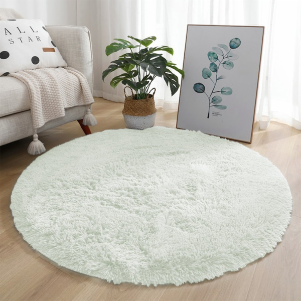 Strado kulatý koberec Shaggy Strado 90x90 Whitelele (Whit...