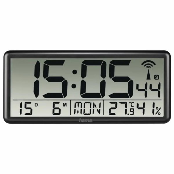 Hama Jumbo, digitální nástěnné hodiny, řízené rádiovým si...