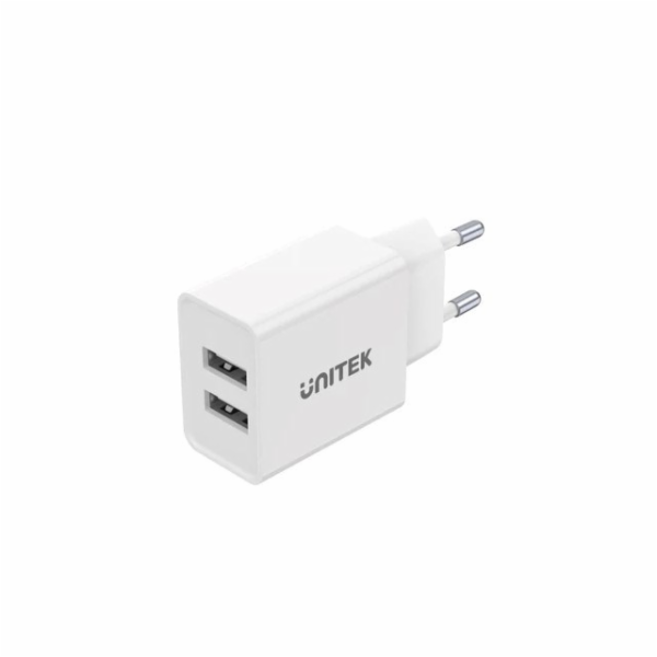 UNTIEK CHARGER 2X USB-A 12W WHITE P1113A-EU