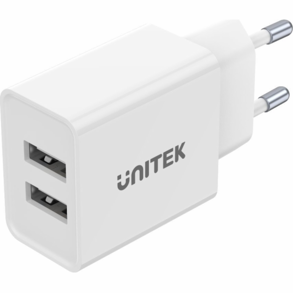 UNTIEK CHARGER 2X USB-A 12W WHITE P1113A-EU