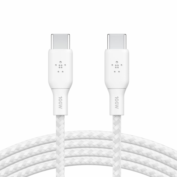 Belkin geflochtenes USB-C/USB-C Kabel 100W 2m weiß  CAB01...