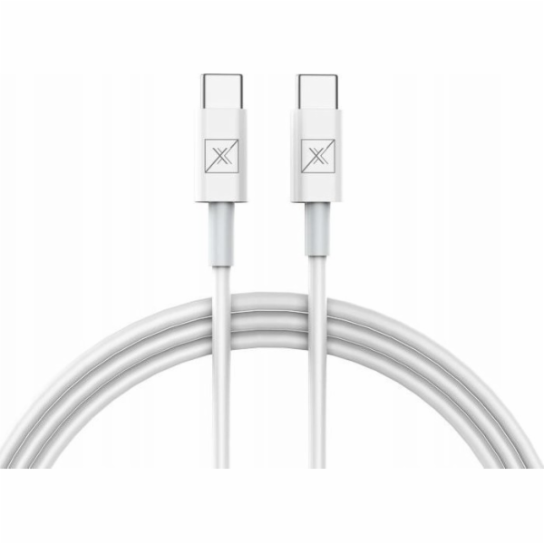 USB maxximus kabel mx šok 20w pd c/c bílá/bílá