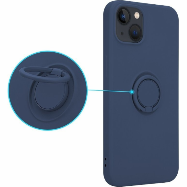 OEM pouzdro se silikonovým prstenem pro iPhone 13 modré