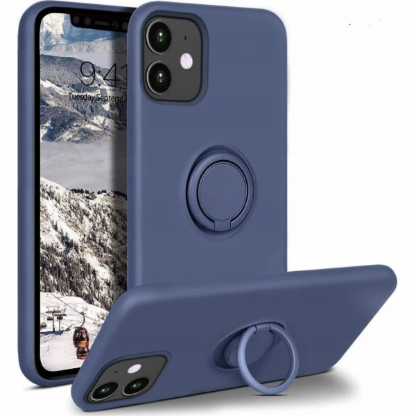 OEM pouzdro se silikonovým prstenem pro iPhone 11 modré