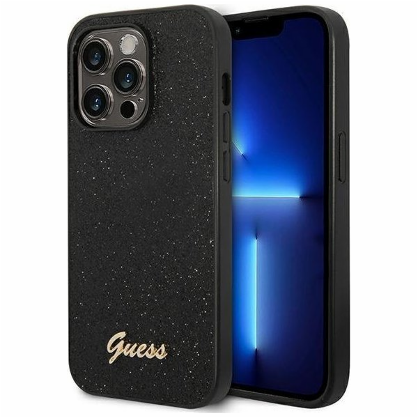 Guess PC/TPU Glitter Flakes Metal Logo Zadní Kryt pro iPh...